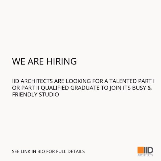 We are hiring. Link in our bio for full details. Contact us at info@iid.co.uk
