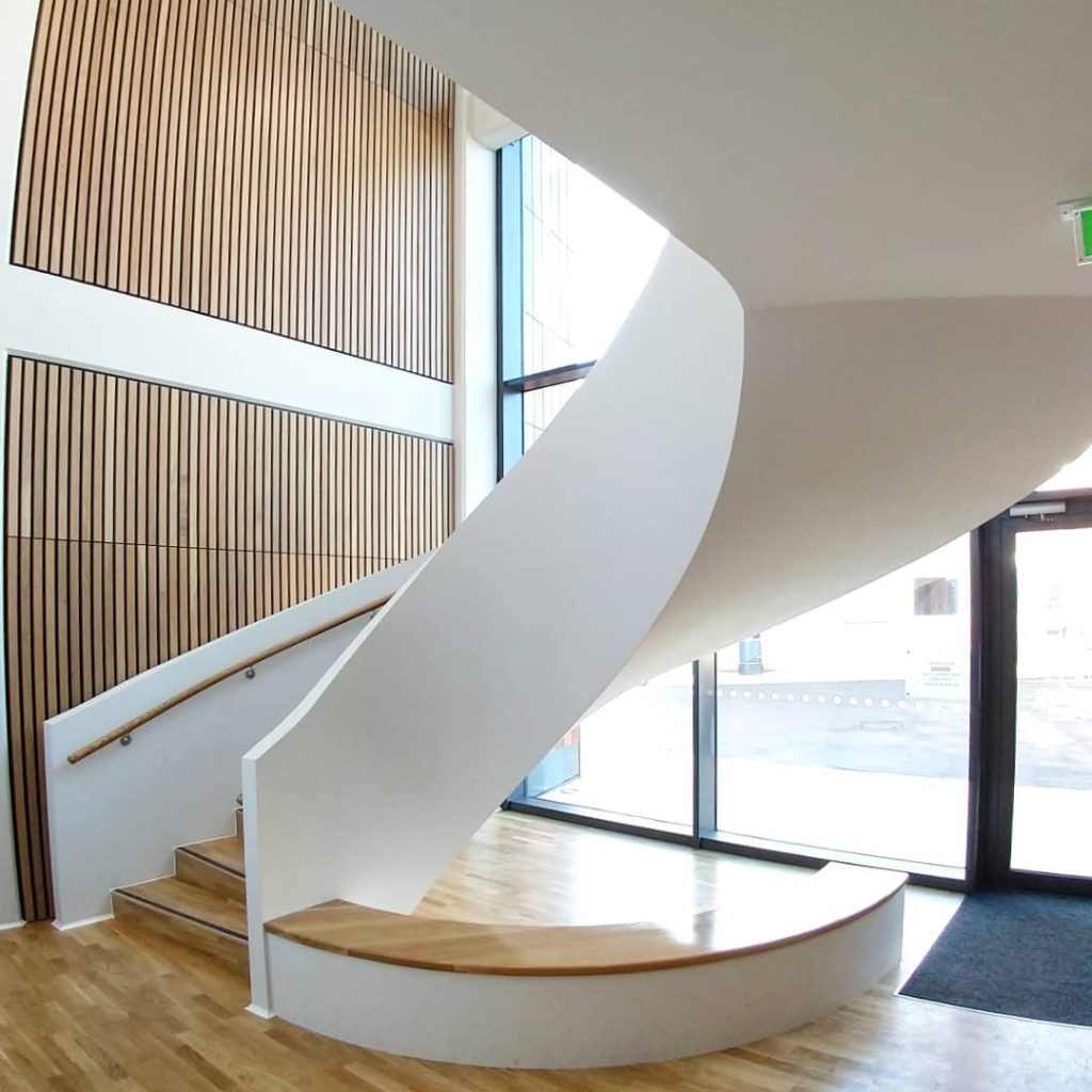 Helical staircase - St Helen's School in Northwood